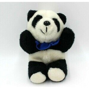 Vintage Dakin Panda Bear 1988 Panda Black White Teddy Bear Plush 10” 1979 HTF